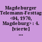 Magdeburger Telemann-Festtage <04, 1970, Magdeburg> : 4. [vierte] Magdeburger Telemann-Festtage vom 29. bis 31. Mai 1970 [Programmheft]