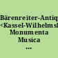 Bärenreiter-Antiquariat <Kassel-Wilhelmshöhe>: Monumenta Musica 1959 ; Katalog der Musikdenkmäler und Gesamtausgaben
