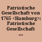 Patriotische Gesellschaft von 1765 <Hamburg>: Patriotische Gesellschaft 1765 - 1990 ; ein Jubiläumsjahr