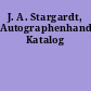J. A. Stargardt, Autographenhandlung: Katalog