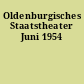 Oldenburgisches Staatstheater Juni 1954