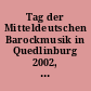 Tag der Mitteldeutschen Barockmusik in Quedlinburg 2002, 1. und 2. Juni [Programm]