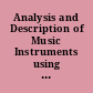 Analysis and Description of Music Instruments using engineering Methods : Konferenzbericht
