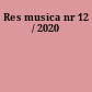 Res musica nr 12 / 2020