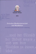 Zwischen Musikwissenschaft und Musikleben : Festschrift für Wolf Hobohm zum 60. Geburtstag am 8. Januar 1998