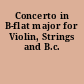 Concerto in B-flat major for Violin, Strings and B.c.