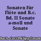 Sonaten für Flöte und B.c. Bd. II Sonate a-moll und Sonate D-Dur