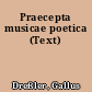 Praecepta musicae poetica (Text)