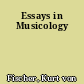 Essays in Musicology