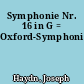 Symphonie Nr. 16 in G = Oxford-Symphonie