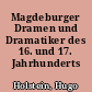 Magdeburger Dramen und Dramatiker des 16. und 17. Jahrhunderts V