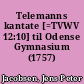 Telemanns kantate [=TVWV 12:10] til Odense Gymnasium (1757)