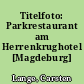 Titelfoto: Parkrestaurant am Herrenkrughotel [Magdeburg]