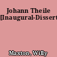 Johann Theile [Inaugural-Dissertation]