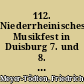 112. Niederrheinisches Musikfest in Duisburg 7. und 8. Juni 1958
