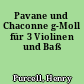 Pavane und Chaconne g-Moll für 3 Violinen und Baß