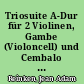 Triosuite A-Dur für 2 Violinen, Gambe (Violoncell) und Cembalo ("Hortus musicus" 1688 Nr. 6)