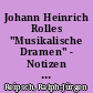 Johann Heinrich Rolles "Musikalische Dramen" - Notizen zu Grundlagen und Erscheinungsbild einer musikalischen Gattung