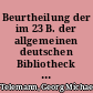 Beurtheilung der im 23 B. der allgemeinen deutschen Bibliotheck befindlichen Recension meines Unterrichts im Generalbaßspielen