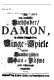 Der neumodische Liebhaber Damon oder Die Satyrn in Arkadien : TWV 21:8 ; Textdruck