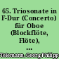 65. Triosonate in F-Dur (Concerto) für Oboe (Blockflöte, Flöte), Violine und Basso continuo