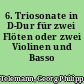 6. Triosonate in D-Dur für zwei Flöten oder zwei Violinen und Basso continuo