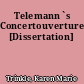 Telemann`s Concertouverturen [Dissertation]