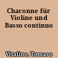 Chaconne für Violine und Basso continuo