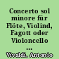 Concerto sol minore für Flöte, Violind, Fagott oder Violoncello und B.c.