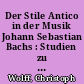 Der Stile Antico in der Musik Johann Sebastian Bachs : Studien zu Bachs Spätwerk