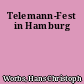 Telemann-Fest in Hamburg