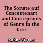 The Sonate auf Concertenart and Conceptions of Genre in the late Baroque